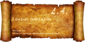 Levius Adelaida névjegykártya